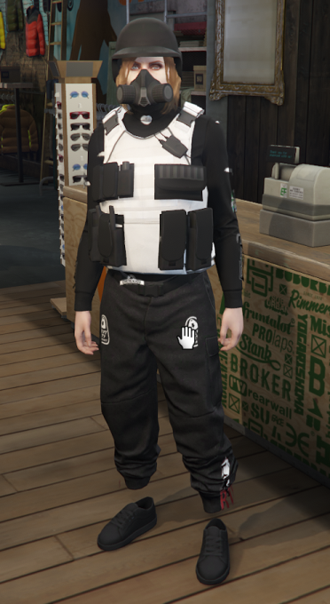 Tenue noir et blanc